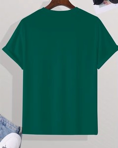 Men's Green T-Shirt With Van And Mountain Scene Print Short Sleeve O-Neck Casual Design - Product Image 2