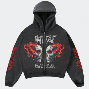 Vente en gros de sweats à capuche pour hommes de haute qualité, imprimés sur mesure, en molleton 100% coton peigné, coupe-vent et flexibles, pour la saison hivernale - Product Image 4