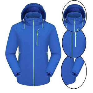 Customized <b>Men's</b> Canvas Softshell Stand Collar Winter <b>Rain</b> <b>Jacket</b> with Zipper Closure Breathable <b>Lightweight</b> Outdoor - Product Image 5