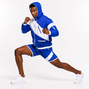 Ensemble veste coupe-vent et short pour homme personnalisé en gros, marque privée, logo personnalisé, survêtement en nylon, fournisseur de logos personnalisés - Product Image 4