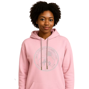 Sudadera con Capucha Rosa Brillante para Mujer, con Logotipo Redondo Transparente, Informal, de Manga Larga, para Uso Diario, Ropa Cómoda para el Estilo de Vida - Product Image 2