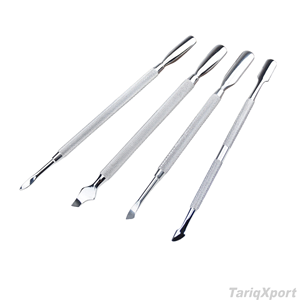 Professional 2-Way High-end Stainless Steel <b>Nail</b> Cuticle Remover & Pusher Set with Non-slip Handle Grip Double-Use - Product Image 4