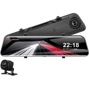 กล้องติดรถยนต์แบบกระจกมองหลัง 2K QHD พร้อมการ์ด SD 64G กันน้ำ บันทึกภาพหน้า-หลัง จอ 3 นิ้ว - Product Image 1