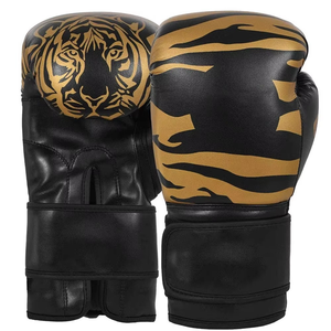 Gants de boxe sur mesure de qualité supérieure OEM, fabriqués en cuir de vache véritable, gants de Muay Thai, gants de boxe professionnels pour le sparring - Product Image 6