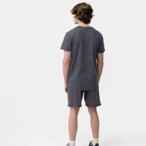 Shorts pour hommes en coton 100% écologique, délavé, avec logo sur le devant, pour l'été - Product Image 3