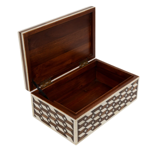 Boîte à bijoux en résine avec incrustation d'os polie, faite à la main, de luxe, FAIZA CRAFT FC-5958, style classique, petite taille, gain de place - Product Image 2