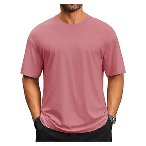 T-shirt en coton de haute qualité pour homme, séchage rapide, super doux, coupe classique, style décontracté, teinture unie, streetwear, confortable, vente en gros - Product Image 5