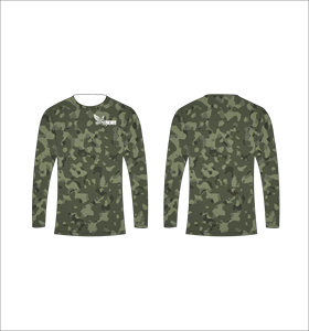 เสื้อยืดแขนยาวลายพรางสีเขียวแบบกำหนดเอง ระบายเหงื่อได้ดี เหมาะสำหรับการฝึกยุทธวิธี กีฬา ฟิตเนส และเป็นเสื้อชั้นในสำหรับออกกำลังกาย - Product Image 1