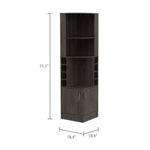 Mueble Bar Seattle para Ocho Botellas con Estantes Abiertos Grandes y Dos Compartimentos - Product Image 3