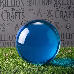 Sphère en résine violette, globe d'eau artistique, boule décorative ronde pour l'artisanat et la présentation de collection - Product Image 3