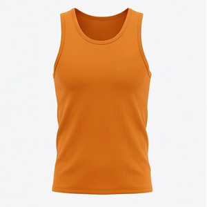 Wholesale Custom Men Summer Breathable Quick Dry Knitted Cotton Gym Fitness Workout Sporty Front Casual Sports Singlet Muscle - Product Image 2