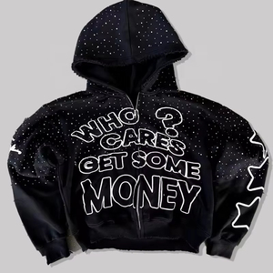 Sudadera con Capucha de Algodón 100% Pesado y Forro Polar, Unisex, con Pedrería, Diseño Personalizado, Ecológica, Estilo Urbano Premium, Venta al por Mayor - Product Image 5