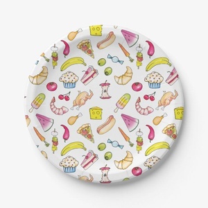 Assiettes jetables haut de gamme pour événements communautaires, collations d'anniversaire et dîners de mariage, assiettes rondes de 9 pouces, utilisation hôtelière - Product Image 1