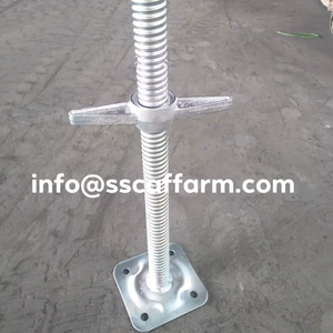 แจ็คฐานนั่งร้านเหล็กแบบทันสมัยพร้อมแผ่นฐานกลมแผ่นฐานนั่งร้านแบบเกลียว - Product Image 5