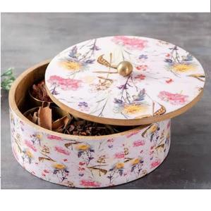 Nouvelle boîte à épices en bois de style artisanal, boîte à épices arrondie, pot à épices en bois, style unique - Product Image 2