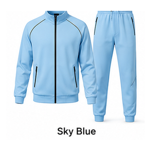 Conjunto de Chaqueta Deportiva para Hombre con Cierre de Cremallera, Poliéster Elástico, para Calentamiento, Fabricante, Venta al Por Mayor, Personalizado - Product Image 5