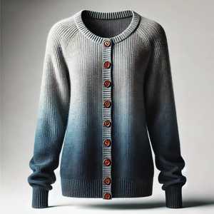 Women's Nylon/Acrylic Crew Neck <b>Cardigan</b> <b>Sweater</b> Regular Sleeve Open Stitch Casual All Seasons Solid Color Anti-Wrinkle - Product Image 2