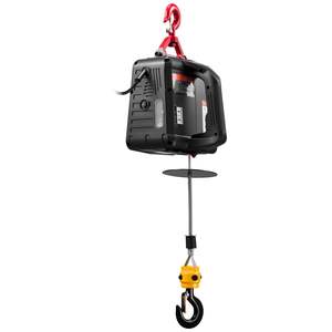 Treuil électrique 2-en-1 de 1500 W, capacité de 1100 lb, hauteur de levage de 25 pi, vitesse de 16,4 pi/min, grue électrique portable, modèle manuel - Product Image 1