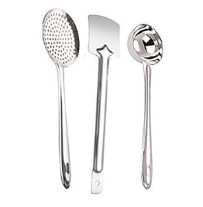 Ensemble d'ustensiles de cuisine en acier inoxydable, vente chaude, 3 pièces, organisateur de cuisine multifonctionnel, outils de cuisine - Product Image 1