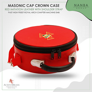 Étui pour chapeau/casquette Royal Arch Regalia Maçonnique, pour Ancien Maître Maçon, Ancien Grand Prêtre PHP, Rouge avec bande - Product Image 3