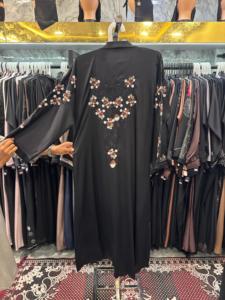 Summer sale Modest Dubai Beaded Sequined <b>Long</b> Sleeve Abaya Muslim Traditional Handmade Wedding Women Polyester Breathable V Neck - Product Image 6