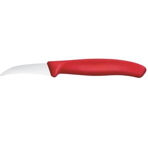 Cuchillos de Cocina Curvos con Mango Rojo, Hoja Afilada de Acero Inoxidable, para Pelar, Rebanar y Decorar Frutas y Verduras - Product Image 1