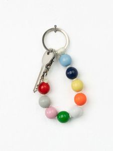 Wholesale Price Blue Beaded Keychain Bracelet Wrist Strap Strong Rope Key Holder Stylish <b>Car</b> Keyring Trendy Accessory - Product Image 2