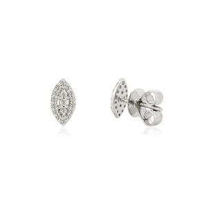<b>Fine</b> Stud <b>Earrings</b> 14K Minimalist Marquise Diamond Everyday Studs - Product Image 4