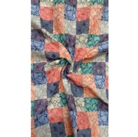 Tissu en polycoton Schiffli imprimé numériquement pour robes, kurtis, hauts et vêtements de mode, disponible à la vente par un exportateur indien
