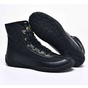 Botas de Boxeo Personalizadas al por Mayor, Zapatos Profesionales para Torneos, OEM, Zapatos de Boxeo de Cuero Genuino de Alta Calidad Personalizados - Product Image 6