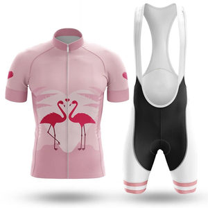 Maillot de cyclisme rose flamant rose à manches courtes, respirant, en polyester, unisexe, pour adulte, avec motif imprimé - Product Image 5