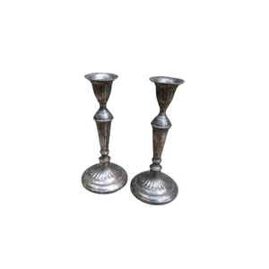 Vintage Silver Metal Twist <b>Candlestick</b> Holders Elegant Twisted Stem Candle Stands For Wedding Home Decor Solid <b>Brass</b> Base - Product Image 6