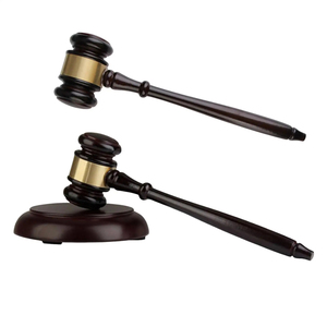 High Quality Handcrafted Wooden Judge Gavel Set DIY Wood Block With Elegant <b>Hammer</b> For Role Play Courtroom - Product Image 1