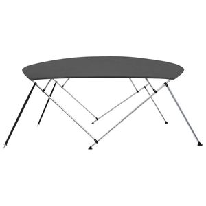 Cubierta de lona antracita para bote Bimini de 4 arcos, 95.7"x(90.6"-96.1")x53.9" - Product Image 4