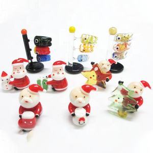 Fábrica profesional Minis Navidad Papá Noel Adorno Estatuilla de vidrio - Product Image 4