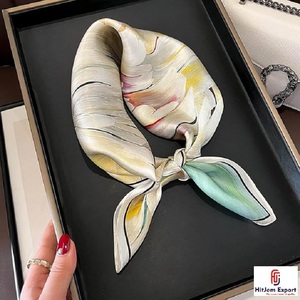 High Quality Printed Short <b>Scarf</b> Fabric OEM ODM Private Label Textile Manufacturer Custom Fashion Products Export - Product Image 3