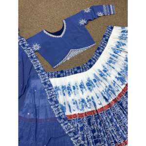 Elegante Lehenga Choli con Estampado Digital para Mujer, Hermoso Conjunto Tradicional Indio - Product Image 6