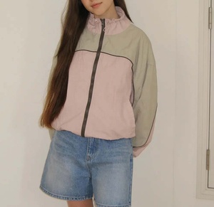 Chaqueta Cortavientos de Nailon con Capucha, Transpirable e Impermeable para Mujer, Talla Grande, Diseño Color Block - Product Image 3