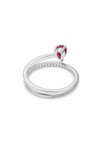 Anillo de rubí y diamantes en plata de ley 925 - Product Image 3