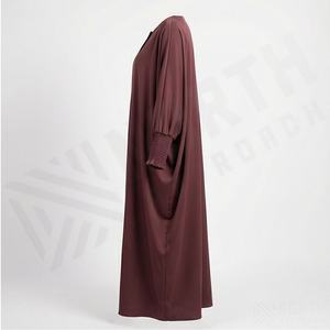 Robe longue en soie brillante à manches longues, design Abaya, tendance florale, nouvelle mode islamique modeste, robe élégante, vêtements en gros - Product Image 3