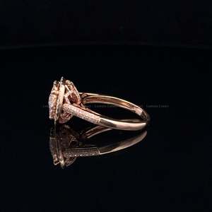 1.00 CTW Round Lab Grown Diamond 10K Rose Gold <b>Stacking</b> Bridal Jewelry <b>Ring</b>, Anniversary Gift for Her - Product Image 4