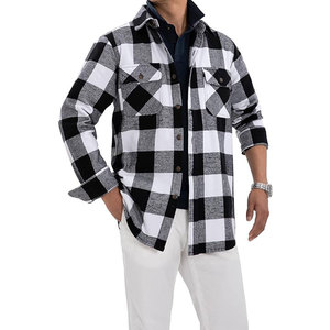 เสื้อเชิ้ตผ้าแฟลนเนลผู้ชาย ลายสก็อต แขนยาว ผ้าฝ้าย นุ่ม สบาย ติดกระดุม แฟชั่น เสื้อทำงานกลางแจ้ง - Product Image 1