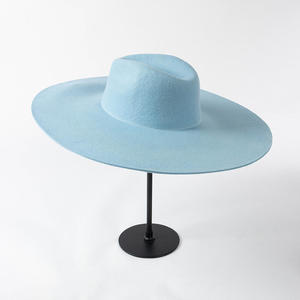 Fashion Polyester Fedora <b>Hat</b> for Women <b>Men</b> Classic Character Casual <b>Flat</b> Wide Brim Jazz Cap - Product Image 3