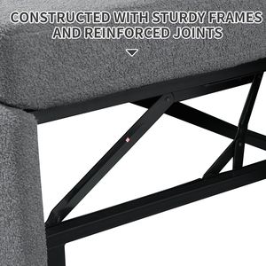 84.2\" L-Shape Chaise Sectional <b>Sofa</b> <b>Bed</b> with <b>Pull</b>-<b>Out</b> Storage Sleeper <b>Sofa</b> with Storage Unit - Product Image 6