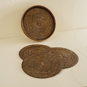 Decorative woven placemat high quality table <b>mat</b> trivets rattan placemats and holder baskets - Product Image 4