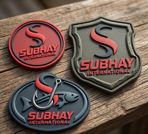 SUBHAY INTERNATIONAL Rubber <b>Patch</b> 3D Embossed <b>Sew</b>-<b>On</b> Logo Custom Shapes - Product Image 1