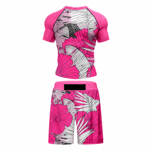 Ensemble de compression pour grappling BJJ pour hommes, t-shirt rashguard personnalisé et short de sport respirant, séchage rapide, résistant au rétrécissement, vêtements de combat - Product Image 5