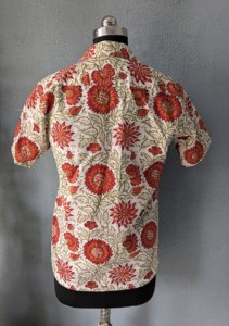 Men's <b>Short</b> <b>Sleeve</b> Floral Print Cotton Casual Shirt Turn-down Collar Breathable Summer Wear - Product Image 4