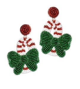 New <b>Red</b> And Green Beaded Drop Pearl <b>Earrings</b> Tassel <b>Earrings</b> Asymmetric Elegant Beaded <b>Earrings</b> for Girls From India - Product Image 6
