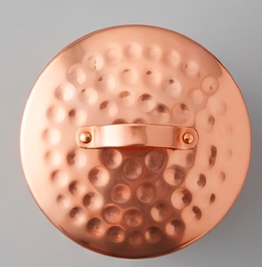 Simple Copper Round Food Container With Lid Handcrafted Hammered Design Tableware <b>Storage</b> <b>Box</b> For <b>Kitchen</b> Use And Home Use - Product Image 4